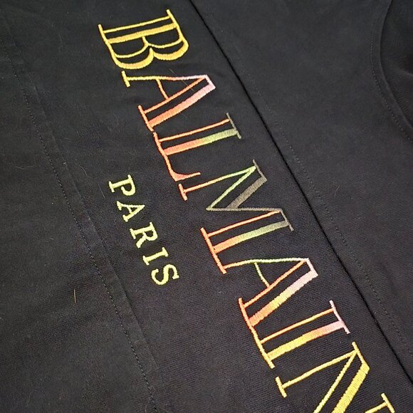 Balmain Vintage Balmain embroidered T-shirt (M) - Picture 4 of 5